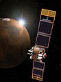 Computer generated image of Mars Global Surveyor spacecraft