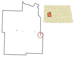 Location of Dodge, North Dakota