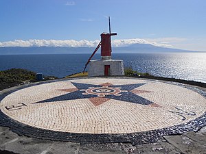 Compass rose depicted in São Jorge, Azores