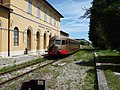 Historic diesel railcar at Torrenieri-Montalcino.