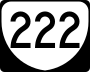 State Route 222 marker