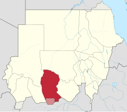 西科尔多凡州在苏丹的位置