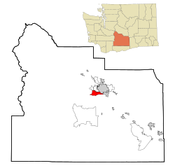 Location of Ahtanum, Washington