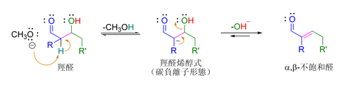 羥醛產物的脫水反應機理