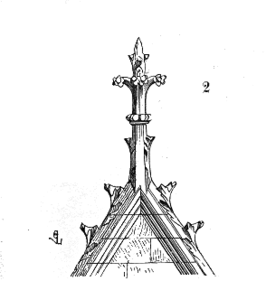 Gothic fleuron, 13th century, illustration from the Dictionary of French architecture from the 11th to the 16th century