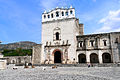 Convent in Metztitlán, Mexico, with a bell-gable on top.