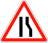 Road narrows on right