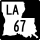 Louisiana Highway 67 marker