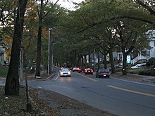 Lynn Fells Parkway near Warwick Road in Melrose