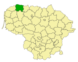 马热伊基艾区在立陶宛的位置