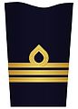 Sleeve insignia on innerkavaj m/48 ("inner jacket m/48") for a lieutenant colonel. (2003–present)