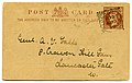 Postal card, UK, 1890