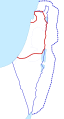 Proposed borders of Mandatory Palestine (1916-1919).