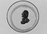 bottom of glass with George Washington image