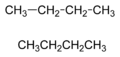 Butane: condensed formulae