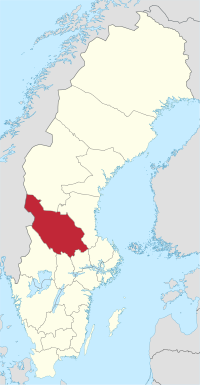達拉納省在瑞典的位置