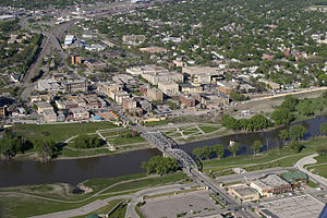Aerial View of Downtown Grand Forks (2006)