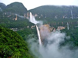 View of the Gocta waterfall.