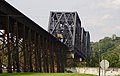 A rail road bridge across the Ohio River in Kenova, WV