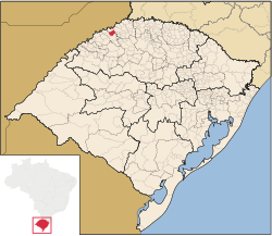 Location of Horizontina in Rio Grande do Sul