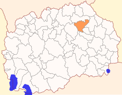 Location of Probištip Municipality