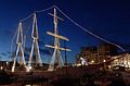 Night view on the Mercator ship, located in the harbour, just west (5 mins) of the downtown of Oostende. Uploaded Oct 19, 2014