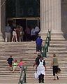 People on the stairs of the Field Museum