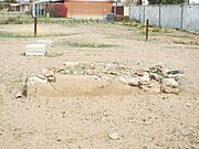 Vandalized grave.