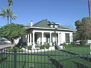 The Adam Diller/Lightning "Z" Ranch House was built in 1904 and is located at 8702 N. 7th Ave.. The ranch house is one of the few remaining once-isolated ranch houses that dotted the outskirts of the city in the early part of the century. Designated as a landmark with Historic Preservation-Landmark (HP-L) overlay zoning. It was listed in the Phoenix Historic Property Register