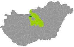 Pilisvörösvár District within Hungary and Pest County.