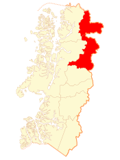 Location in the Aysén del General Carlos Ibáñez del Campo Region