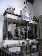 The monument to Chichester in Pilton Church