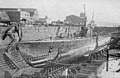 USS Squalus in drydock after salvage