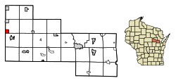 Location of Eland in Shawano County, Wisconsin.
