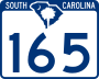 South Carolina Highway 165 marker