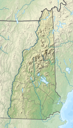 Location of Milton Pond in Maine and New Hampshire, USA.
