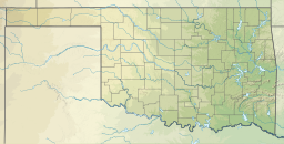 Location of Watonga Lake in Oklahoma, USA.