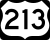 U.S. Route 213 marker
