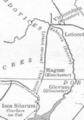 A detail from a 1910 map displaying the Welsh "Watling Street"