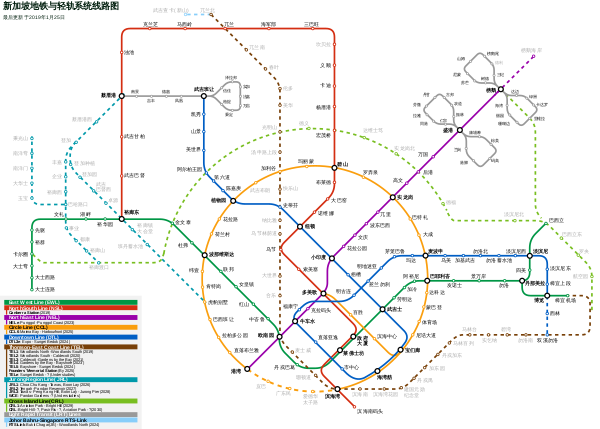 新加坡地铁路线图