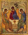 Image 28Russian icon of the Old Testament Trinity by Andrei Rublev, between 1408 and 1425 (from Trinity)