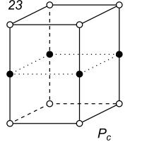 Black-white (antisymmetric) 3D Bravais Lattice number 23 (Tetragonal system)