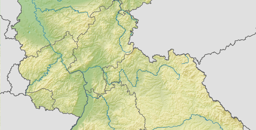 Outline of the U.S. Air Force in Europe at the end of the Cold War is located in Central West Germany 1989