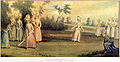 Image 3A 1779 cricket match played by the Countess of Derby and other ladies. (from History of women's cricket)