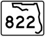 State Road 822 and County Road 822 marker