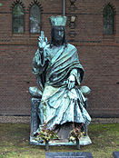 The statue before restoration