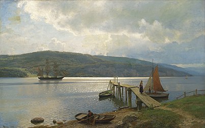 Kaien på Feste i nær Moss (1898)