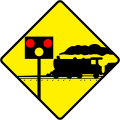 W 120 Level Crossing With Flashing Red Signals