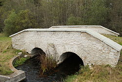 The stone bridge over the Pärnu River in Tarbja