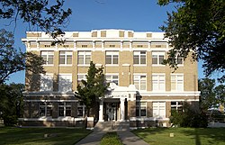 The Kleberg County Courthouse, designed by Atlee Ayres, is one of five sites in Kingsville listed on the National Register of Historic Places